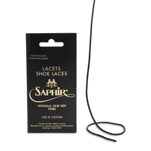 Thin Braided Laces - 01 Black - Saphir Médaille d'Or #colour_01-black