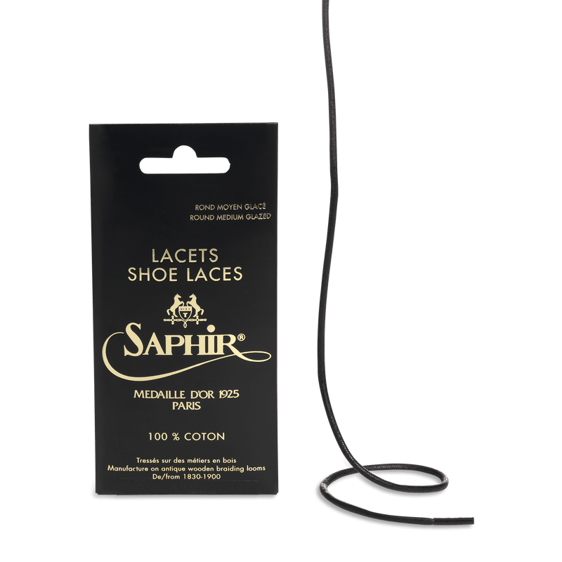 Medium Braided Laces - Black - Saphir Médaille d'Or #colour_01-black